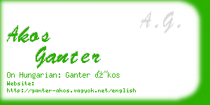 akos ganter business card